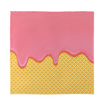 Pink Ice Cream Melted Print Silk Bandana