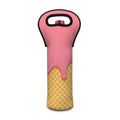 Pink Ice Cream Melted Print Single Neoprene Wine Tote