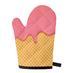 Pink Ice Cream Melted Print Single Oven Mitt