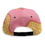 Pink Ice Cream Melted Print Snapback Cap