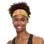 Pink Ice Cream Melted Print Sports Headband