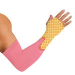 Pink Ice Cream Melted Print Sun Protection Arm Sleeves