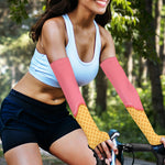 Pink Ice Cream Melted Print Sun Protection Arm Sleeves
