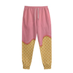 Pink Ice Cream Melted Print Sweatpants