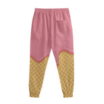 Pink Ice Cream Melted Print Sweatpants