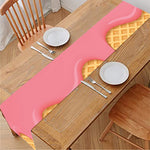 Pink Ice Cream Melted Print Table Runner