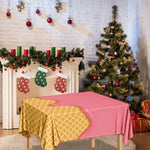 Pink Ice Cream Melted Print Tablecloth