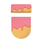 Pink Ice Cream Melted Print Toilet Lid And Tank Cover Set