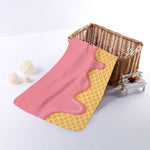 Pink Ice Cream Melted Print Towel