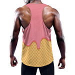 Pink Ice Cream Melted Print Training Tank Top