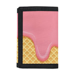 Pink Ice Cream Melted Print Trifold Wallet