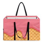 Pink Ice Cream Melted Print Utility Tote Bag