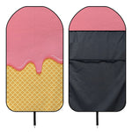 Pink Ice Cream Melted Print Waterproof Car Seat Cover