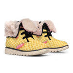 Pink Ice Cream Melted Print Winter Boots