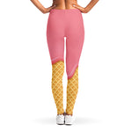 Pink Ice Cream Melted Print Women's Leggings