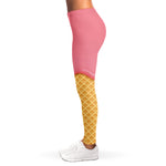 Pink Ice Cream Melted Print Women's Leggings