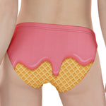 Pink Ice Cream Melted Print Women's Panties