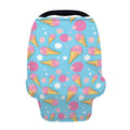 Pink Ice Cream Pattern Print Baby Seat Cover