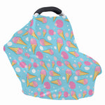 Pink Ice Cream Pattern Print Baby Seat Cover