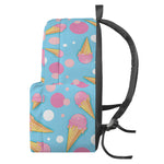 Pink Ice Cream Pattern Print Backpack