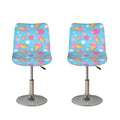 Pink Ice Cream Pattern Print Bar Stool Covers
