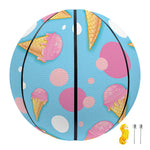 Pink Ice Cream Pattern Print Basketball