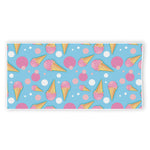 Pink Ice Cream Pattern Print Beach Towel