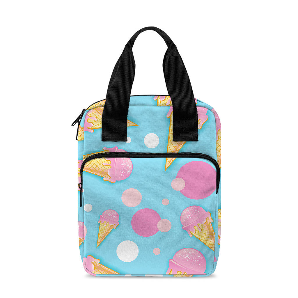 Pink Ice Cream Pattern Print Bible Tote Bag