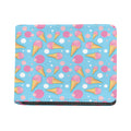 Pink Ice Cream Pattern Print Bifold Wallet