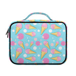 Pink Ice Cream Pattern Print Briefcase Bible Bag