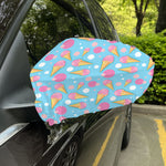 Pink Ice Cream Pattern Print Car Side Mirror Covers