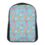 Pink Ice Cream Pattern Print Casual Backpack