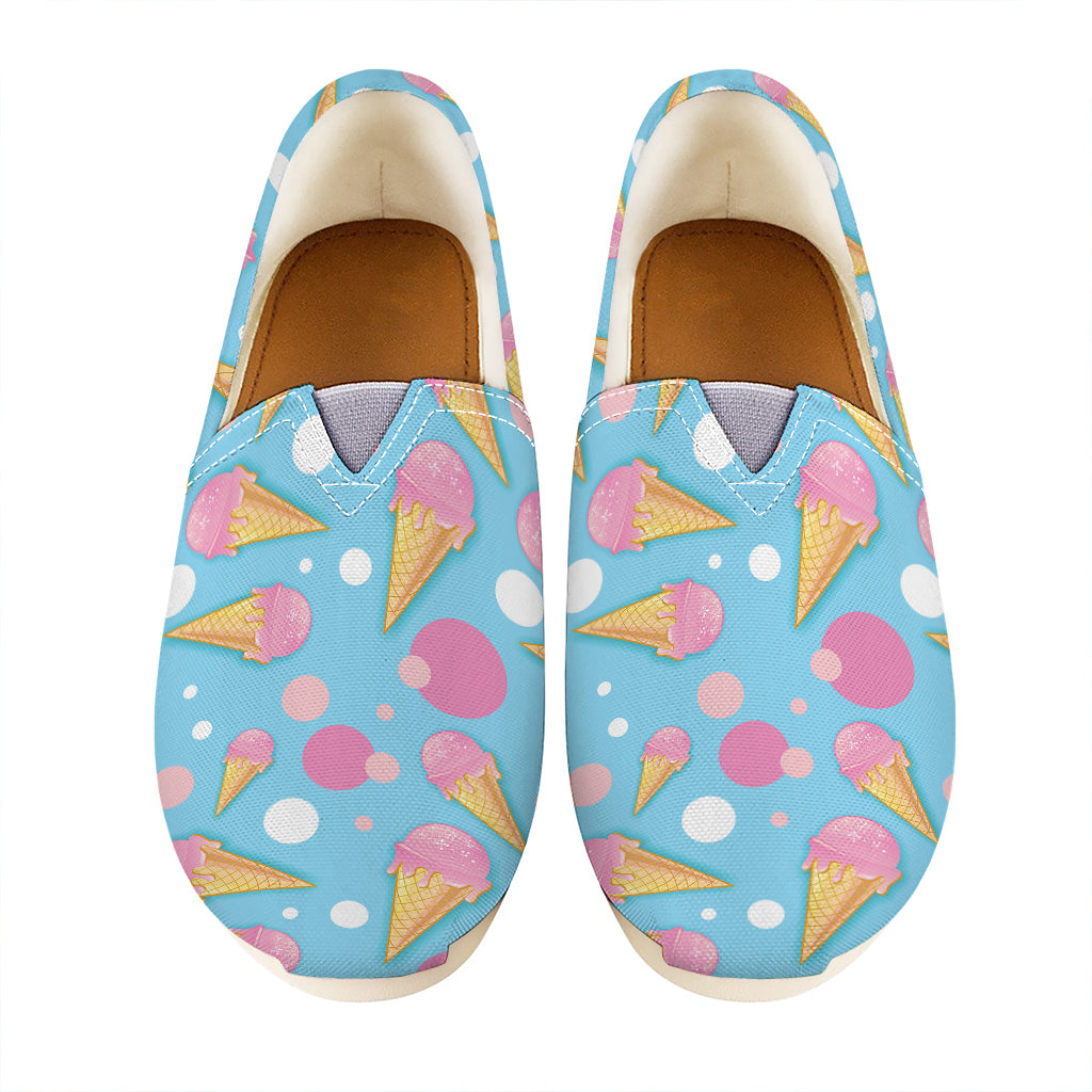 Pink Ice Cream Pattern Print Casual Shoes
