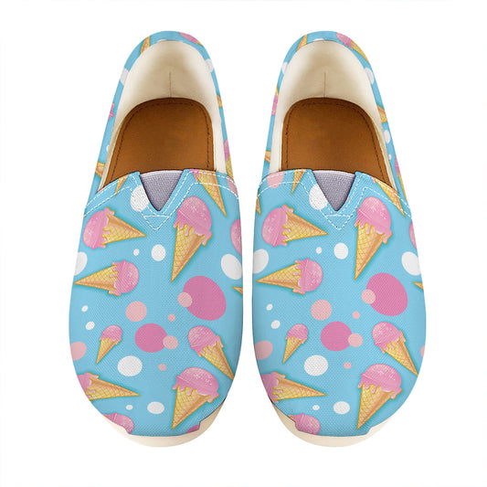 Pink Ice Cream Pattern Print Casual Shoes