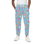 Pink Ice Cream Pattern Print Cotton Pants
