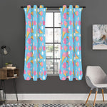 Pink Ice Cream Pattern Print Curtain