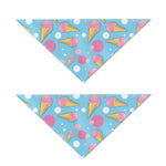 Pink Ice Cream Pattern Print Dog Bandana