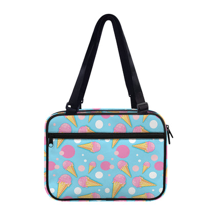 Pink Ice Cream Pattern Print Double Strap Bible Bag