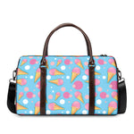 Pink Ice Cream Pattern Print Duffle Bag