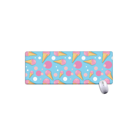 Pink Ice Cream Pattern Print Extended Mouse Pad