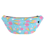 Pink Ice Cream Pattern Print Fanny Pack
