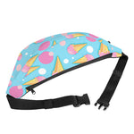 Pink Ice Cream Pattern Print Fanny Pack