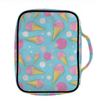 Pink Ice Cream Pattern Print Front Pocket Bible Bag