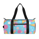 Pink Ice Cream Pattern Print Gym Bag