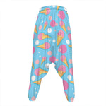 Pink Ice Cream Pattern Print Hammer Pants