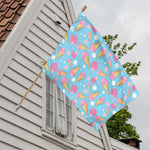 Pink Ice Cream Pattern Print House Flag