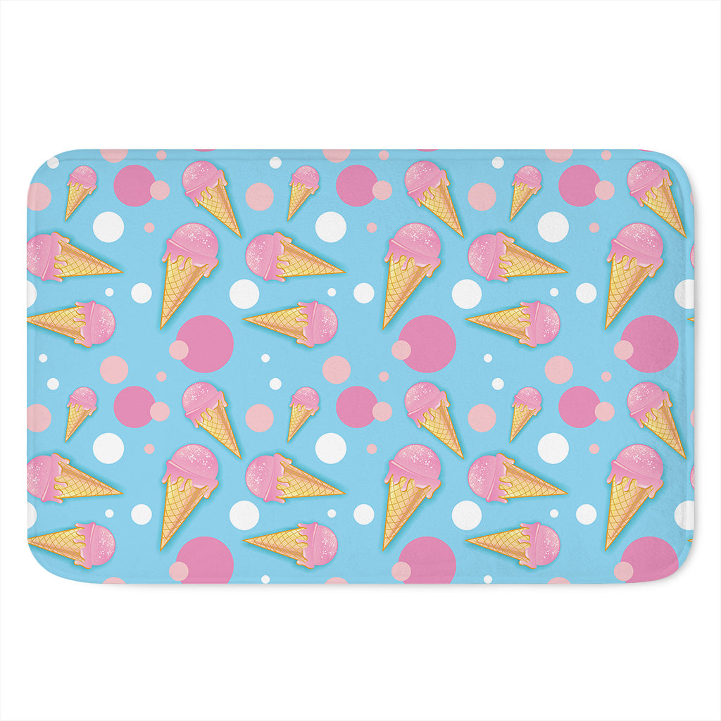 Pink Ice Cream Pattern Print Indoor Door Mat