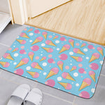 Pink Ice Cream Pattern Print Indoor Door Mat