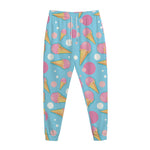 Pink Ice Cream Pattern Print Jogger Pants