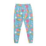 Pink Ice Cream Pattern Print Jogger Pants